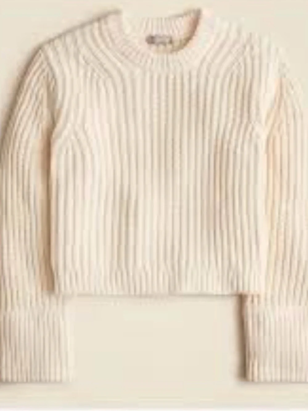 J. Crew Heritage Fisherman’s Sweater in Ivory. 100% cotton